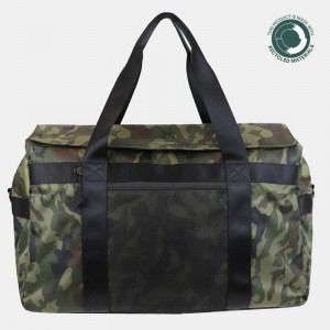 Hedgren Wanderer Sustainable Weekender Women's Duffle Bags Green Black | BMY6078QO